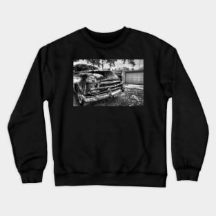 Old Cuban Car, Black And White Crewneck Sweatshirt